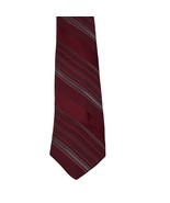 Vintage Lilly Dache&#39; Men&#39;s Necktie Red Gray Striped Tie - $222.50 MXN