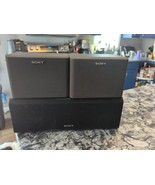 Sony Set of 3 Speaker 2 Bookshelf SS-U31 &amp; 1 Center SS-CN62 Tested - £27.31 GBP