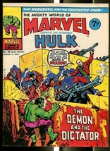 Mighty World Of Marvel #98 1974-HULK-FANTASTIC FOUR-IRON MAN-KIRBY-UK Comic Fn - £28.60 GBP