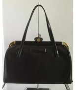 Vintage DOBBIE Dark Brown Structured Purse/Handbag - £71.81 GBP