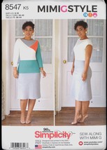 Unc Size 8 10 12 14 16 Mimi G Knit Dress with Variations Simplicity 8547... - $6.99