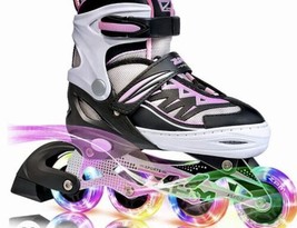 Kids Size 13 2PM Sports Illuminating Wheels Inline Skates W 1 Brake Worn... - $29.00