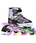 Kids Size 13 2PM Sports Illuminating Wheels Inline Skates W 1 Brake Worn... - £21.79 GBP