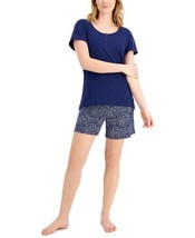 allbrand365 designer Womens Cotton Henley &amp; Shorts Pajama Set,Medallion,XX-Large - £18.73 GBP