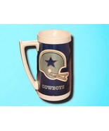 Vintage 1976 Thermo Serv Dallas Cowboys Plastic Mug White Blue - $25.12 CAD
