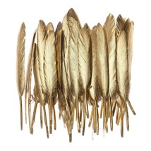 50Pcs Gold Goose Feathers 4-6 Inch For Crafts Dream Catcher Weeding Birt... - £15.95 GBP