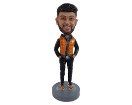 Custom Bobblehead Guy with hands in pockets wearing very expensive looking jacke - £70.31 GBP