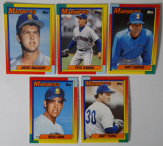 1990 Topps Traded Seattle Mariners Team Set of 5 Baseball Cards - £1.17 GBP