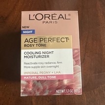 L&#39;Oreal paris Age Perfect Rosy Tone Cooling Night Moisturizer 1.7oz BRAN... - £11.19 GBP