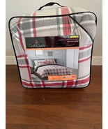 BNIP Cuddl Duds 4pc Sherpa Comforter Set, Size King, Red Khaki Plaid, $2... - $393.90 CAD