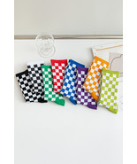 Tillandsia Purple Checkerboard Print Tube Socks - $2.82