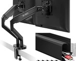 Premium Dual Monitor Stand + Cable Management 96&#39;&#39; J Channel - $231.99