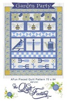 GARDEN PARTY Quilt Factory Pattern QF 2101 - 70&quot; x 82&quot; - Summer Breeze - £8.36 GBP