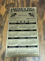 Lester&#39;s Deli restaurant Pittsburgh PA 1998 refrigerator calendar movie ... - $379.32 MXN