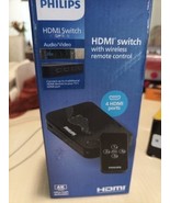 NEW Philips 4 Port HDMI Switch Elite 4K Ultra HD With Wireless Remote- - $20.62 CAD