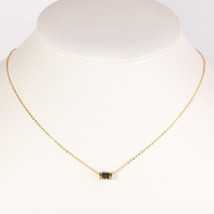 Gold Tone Pendant Necklace with Jet Black Faux Onyx Inlay and &quot;LOVE&quot; - $22.99