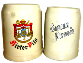 2 Ketterer Kulmbach Feldkirchen Hirter Stella Tegernsee Prinz German Beer Steins - £11.94 GBP