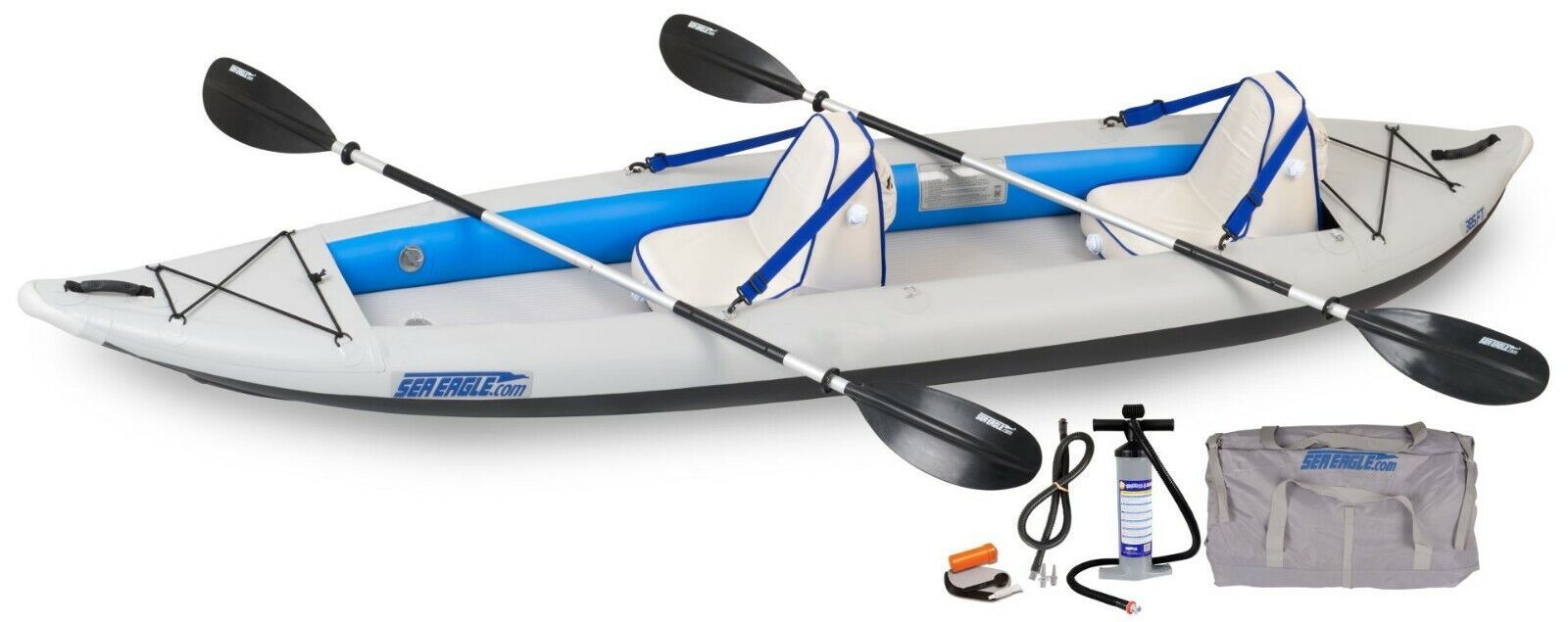 Primary image for Sea Eagle 385ft Deluxe Package Inflatable Fast Track Kayak -Paddles Seats Pump+