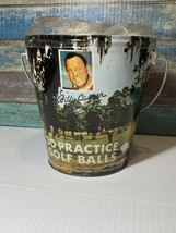 Vintage PGA Golfer Billy Casper Tin Bucket Pail &amp; Practice Golf Balls NOS Rare - £39.61 GBP