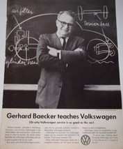 Gerhard Baecker Teaches Volkswagen Magazine Print Ad 1959 - £6.25 GBP