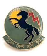 USAF 20th OPS SPT SQ Pin Black Horse Lightning Unit Emblem Air Force Col... - $19.12 CAD