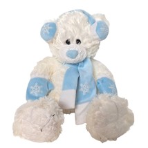 Kids Preferred Winter St Jude White Teddy Bear Plush Scarf Mittens 2005 16&quot; - £33.30 GBP