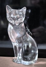 Lenox Crystal Cat Figurine Dated 1993 Measures 4 1/4" Tall - $9.95