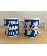 Vintage 1996 Pillsbury Doughboy JUST BAKE IT Coffee Mugs Set of 2 - £15.25 GBP