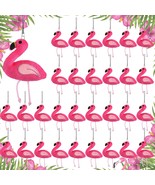 30 Pcs Mini Flamingo Stuffed Animal Plush Toys Flamingo Keychain Flaming... - £25.71 GBP
