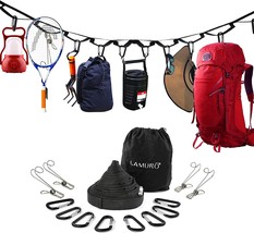 Campsite Storage Strap with 19 Separated Loops for Hanging Camping Equipment, - £31.26 GBP