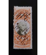 1872 30c U.S. Internal Revenue, George Washington, Scott R140, Orange &amp; ... - $29.44 CAD