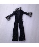Vintage Maddie Mod Lovely Lace Black jumpsuit romper 1970s sheer Barbie ... - $94.64 MXN