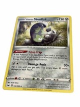 Pokémon TCG Galarian Stunfisk Sword &amp; Shield Base Set 132/202 Regular Uncommon - £1.18 GBP