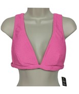 NWT Hula Honey Plunge Neck Scrunched Bikini Top Size Large Pink Padded - $24.29 CAD