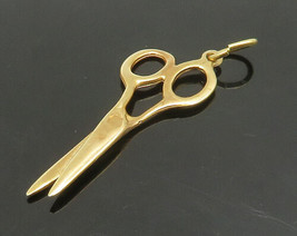 14K GOLD - Vintage Shiny Petite Pair Of Scissors Pendant - GP237 - $92.50