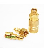 3PC 1/4&quot;NPT Brass Air Quick Coupler Set Male And Female Plug - $12.16