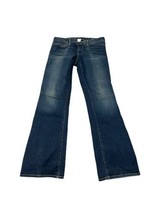 Eddie Bauer Womens Slightly Curvy Bootcut Jeans Sz 8 Dark Wash Stretch - $15.00