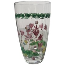 Portmeirion Botanic Garden Handpainted Floral Glass 16 Ounce Highball Cy... - $8.52