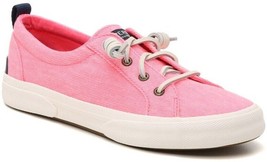 Sperry Pier Wave LTT Washed Canvas Twill Sneakers STS85165 Bright Pink Size 10 - £58.66 GBP