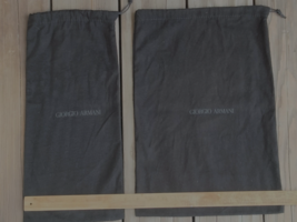 2 Giorgio Armani Storage Bags Purse Shoes Empty 12x17 &amp; 8x17 Flannel ~Ships Free - £22.34 GBP