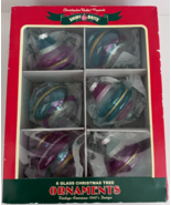 CHRISTOPHER RADKO Shiny Brite 6 Large Glass Christmas Tree Ornaments 2015 - $44.54