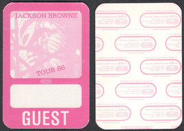 Jackson Browne Rectangular 1986 Jackson Browne Lives Tour Otto Cloth Bac... - £5.43 GBP