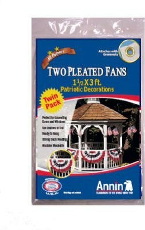 Annin &amp; Co 2Pk Patriotic Pleat Fan 483160 Decorative Banners &amp; Windsocks - $35.40