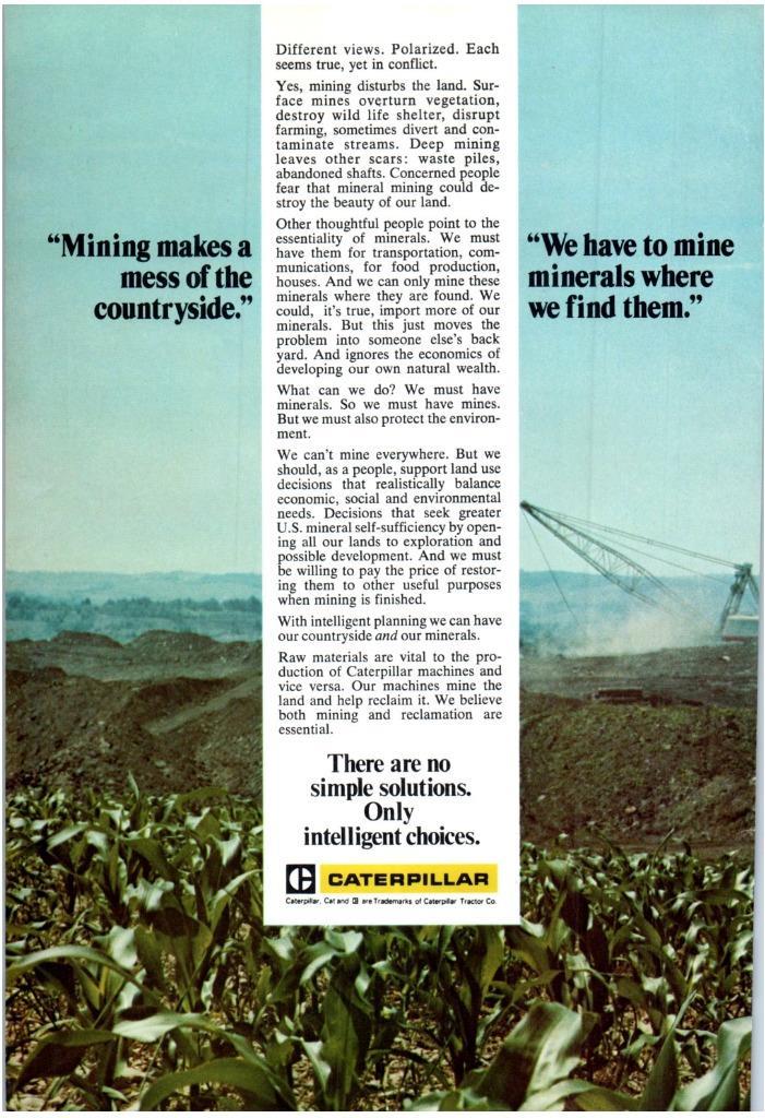 Caterpillar Mining Magazine Ad Print Design Advertising - $12.86