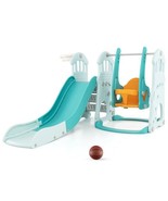 Toddler Slide and Swing Set with Extra-long Slide Height Adjustable Swin... - €190,55 EUR