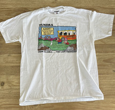 Vintage 1999 Tundra Alaska Last Frontier Cartoon Funny T-Shirt White Mens Large - £20.28 GBP