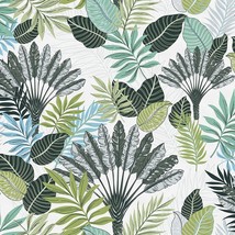 Tropical Palm Leaf Peel And Stick Wallpaper Floral Removable Wallpaper Vinyl - £34.35 GBP