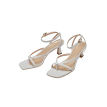 Sexy Buckle Women Sandals New Arrival Summer High Heels Pumps Genuine Leather Ni - £81.69 GBP