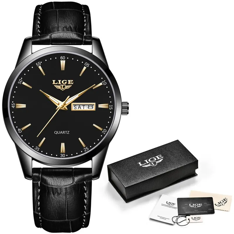 Fashion Watches Men Top Brand Luxury Quartz Watch Men Leather Strap Wate... - £40.54 GBP