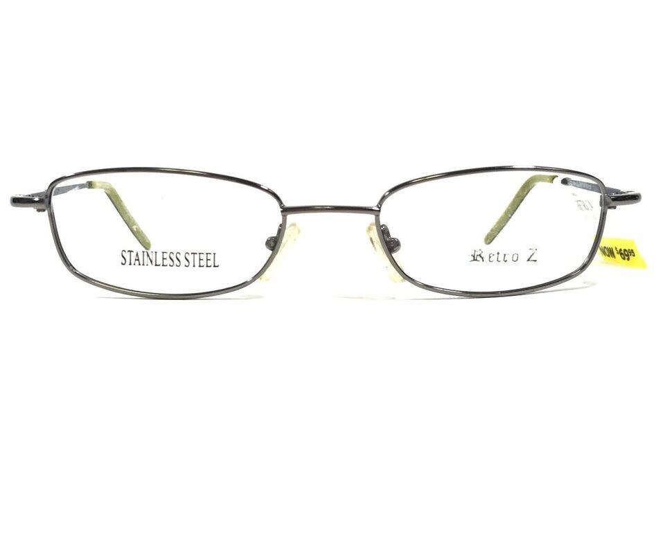 Retro 24 SILVER Eyeglasses Frames Rectangular Full Rim 49-19-135 - $24.74